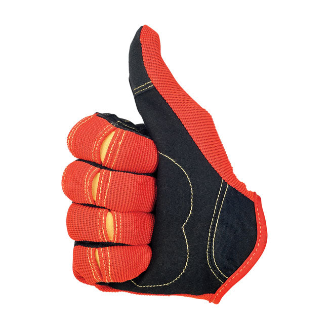 Biltwell Moto Gloves Orange / Black / Yellow