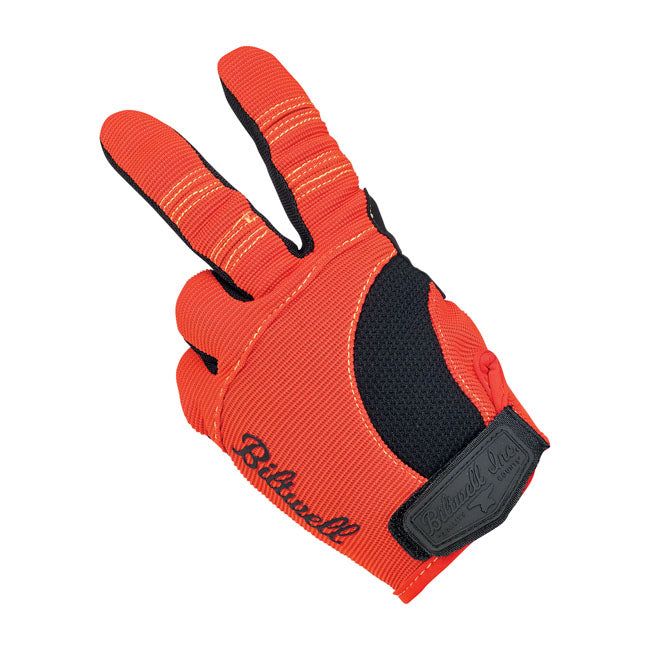 Biltwell Moto Gloves Orange / Black / Yellow