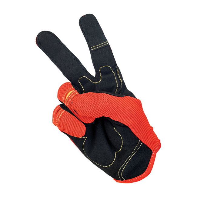 Biltwell Moto Gloves Orange / Black / Yellow