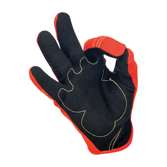 Biltwell Moto Gloves Orange / Black / Yellow