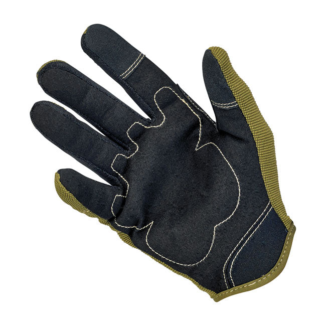 Biltwell Moto Gloves Olive / Black / Tan - FREE UK Shipping, FREE 365 Day Returns | Moto Central