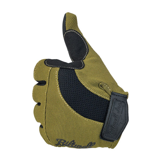 Biltwell Moto Gloves Olive / Black / Tan - FREE UK Shipping, FREE 365 Day Returns | Moto Central