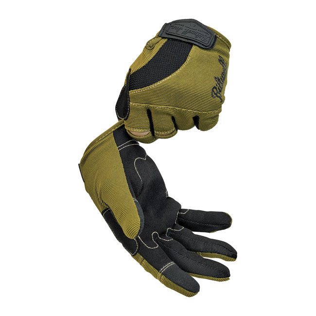 Biltwell Moto Gloves Olive / Black / Tan - FREE UK Shipping, FREE 365 Day Returns | Moto Central