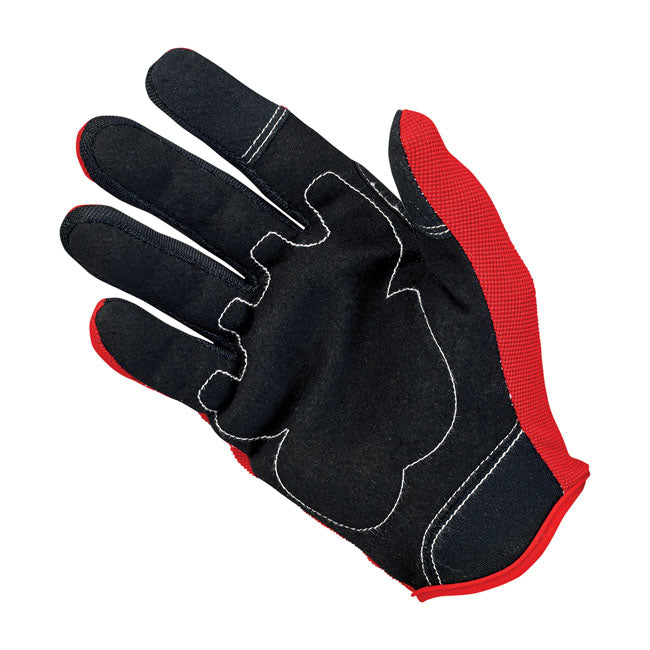 Biltwell Moto Gloves Red / Black / White