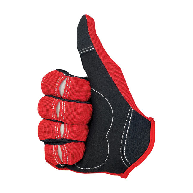 Biltwell Moto Gloves Red / Black / White