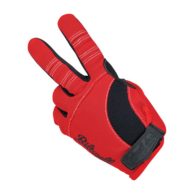 Biltwell Moto Gloves Red / Black / White