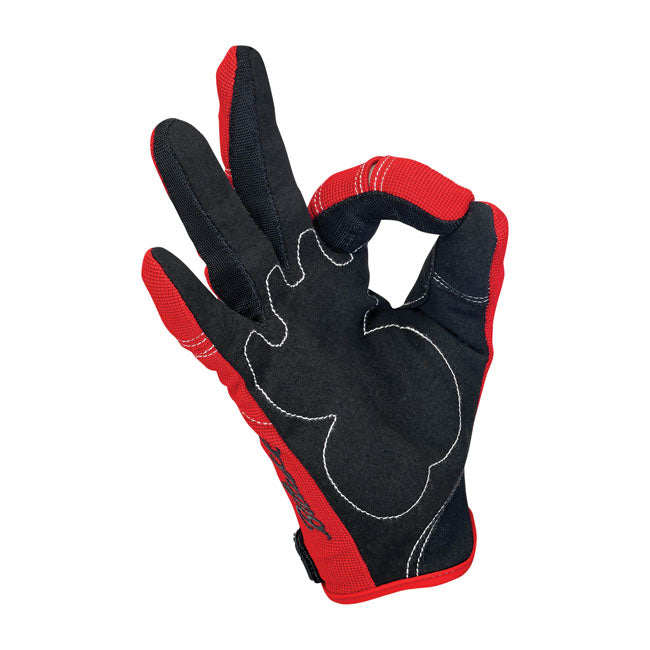 Biltwell Moto Gloves Red / Black / White