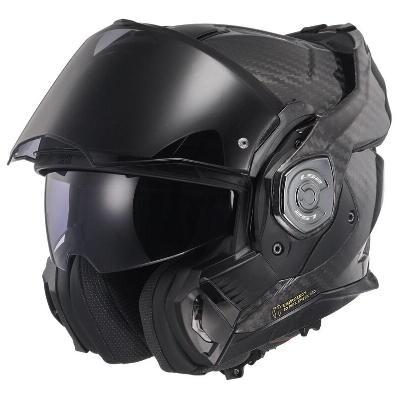 LS2 FF901 Advant X Carbon ECE 22.06 Flip-Up Helmet Solid Carbon