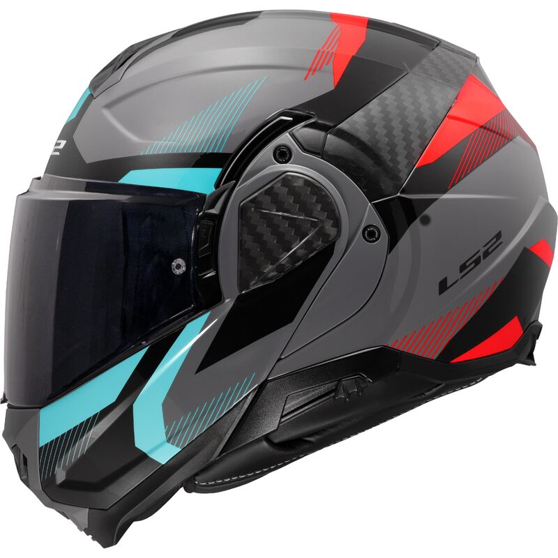 LS2 FF910 Advant 2 Flip-Up Helmet Triple Nardo Grey / Blue / Red