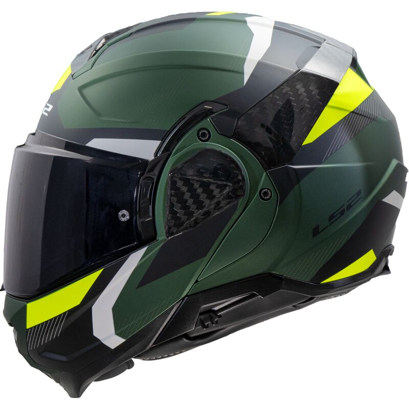 LS2 FF910 Advant 2 Flip-Up Helmet Triple Olive - FREE UK Shipping, FREE 365 Day Returns | Moto Central