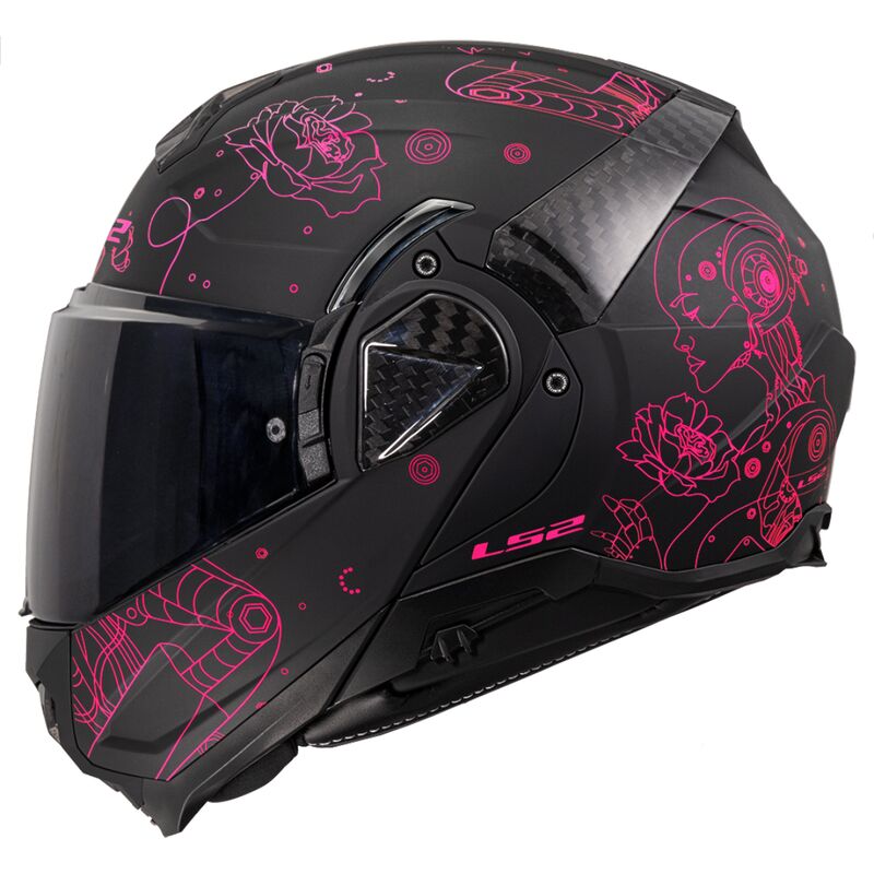 LS2 FF910 Advant 2 Flip-Up Helmet Sophia Black / Pink - FREE UK Shipping, FREE 365 Day Returns | Moto Central