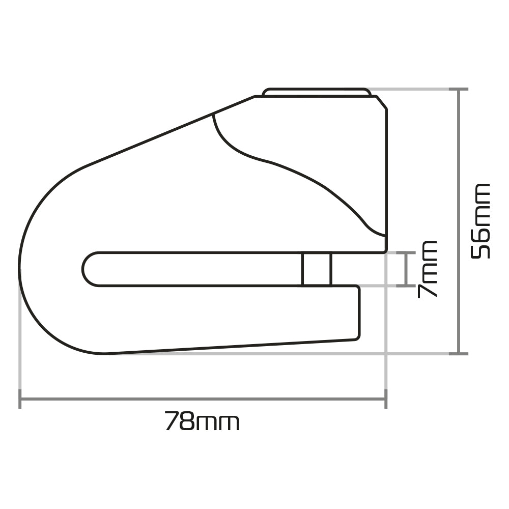 Oxford Quartz XD6 Disc Lock Yellow / Black - 6mm x 0.9m