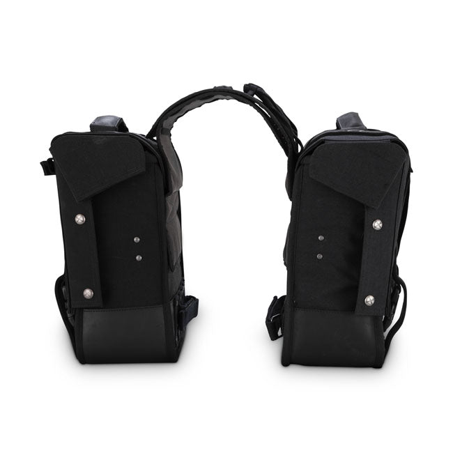 Burly Voyager Throw-Over Saddlebags Black