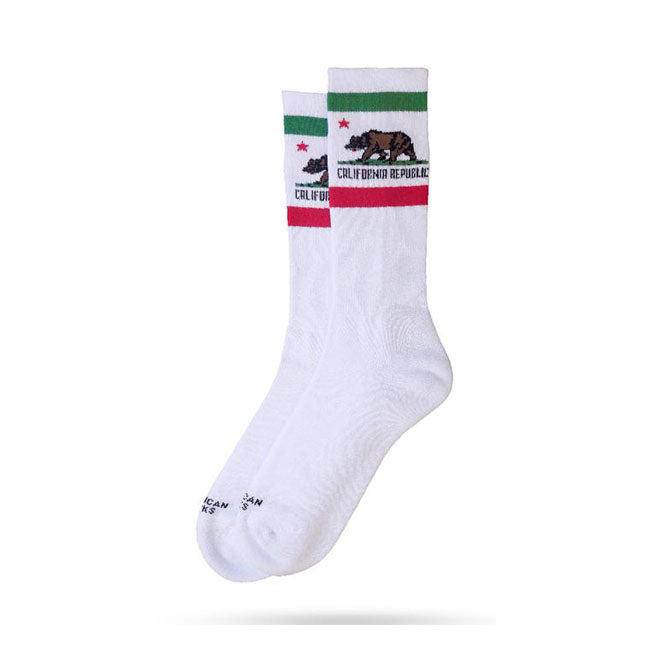 American Socks Mid High California Republic Socks Cali Flag