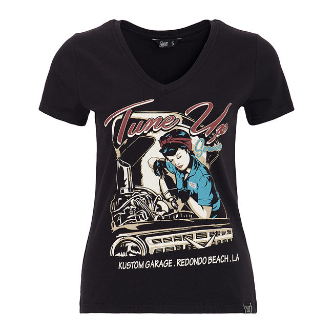 King Kerosin Queen Kerosin Tune Up Ladies T-Shirt Black