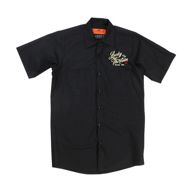 Lucky 13 Vintage Iron Workshirt Black  - FREE UK Delivery - Moto Central