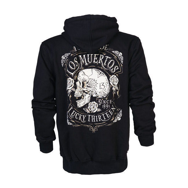 Lucky 13 Dead Skull Zip Hoodie Black