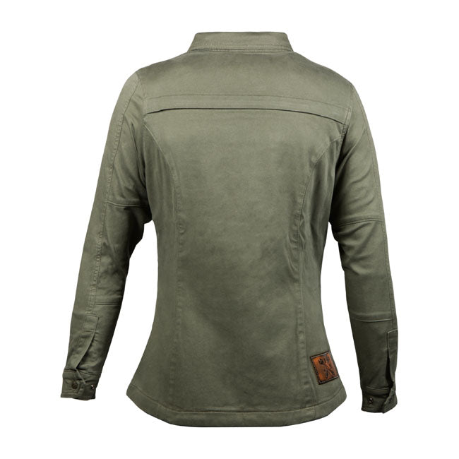 John Doe XTM Ladies Motoshirt Olive - FREE UK Shipping, FREE 365 Day Returns | Moto Central