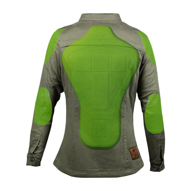 John Doe XTM Ladies Motoshirt Olive - FREE UK Shipping, FREE 365 Day Returns | Moto Central