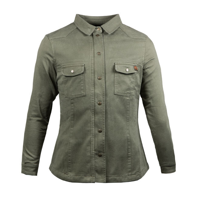 John Doe XTM Ladies Motoshirt Olive