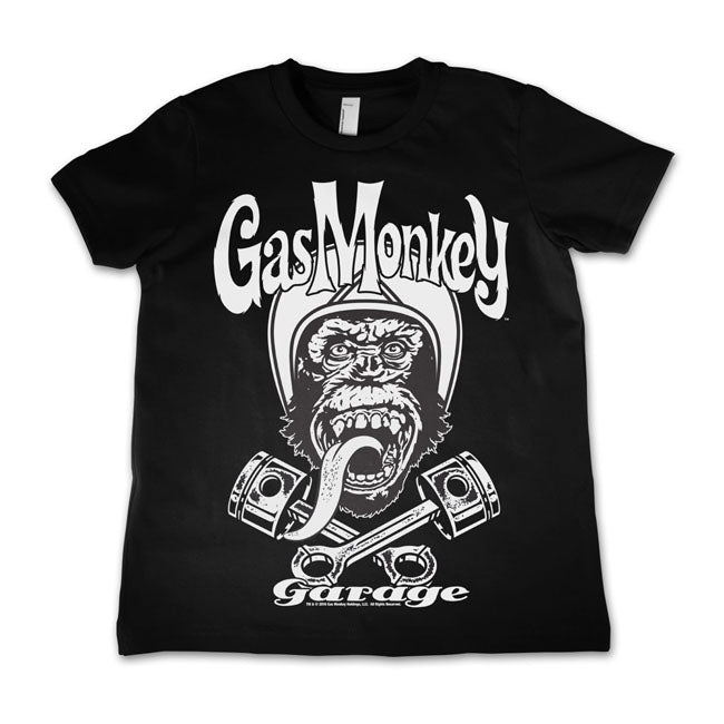 Gas Monkeys Garage Biker Monkey Logo Kids T-Shirt