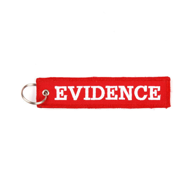 Motorcycle Storehouse Evidence Keychain Red