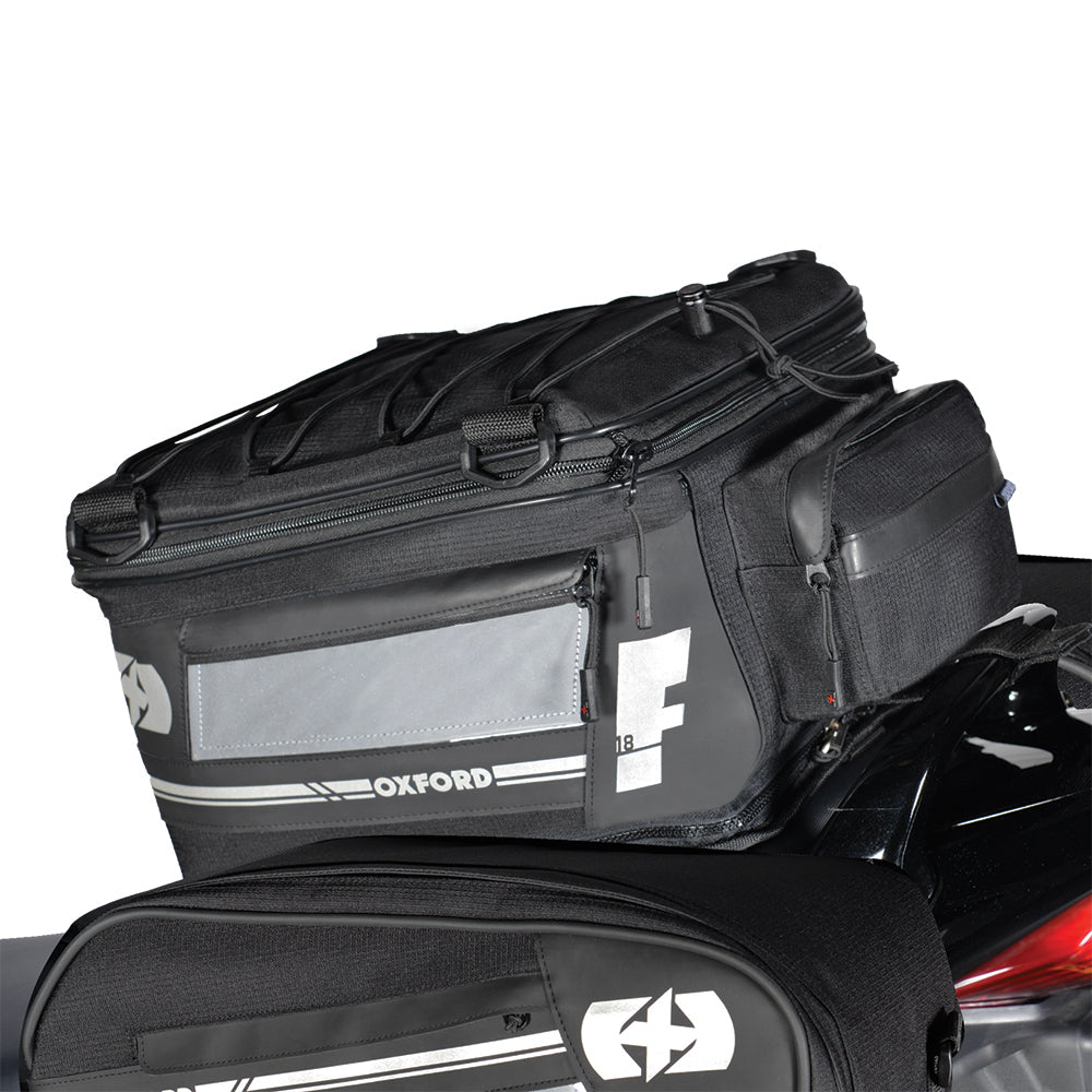 Oxford F1 Small Tail Bag With Zip Base Black - 18 Litres