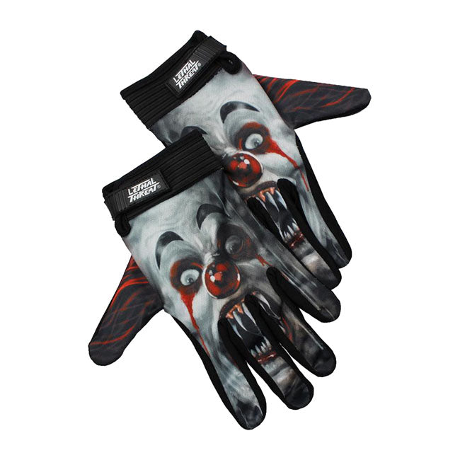 Lethal Threat Killer Clown Gloves Black - FREE UK Shipping, FREE 365 Day Returns | Moto Central