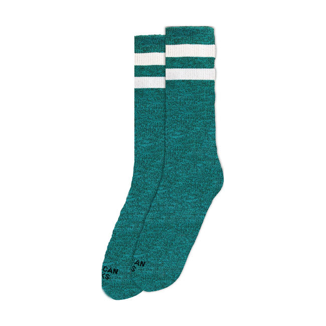 American Socks Mid High Turquoise Noise Socks Double Striped