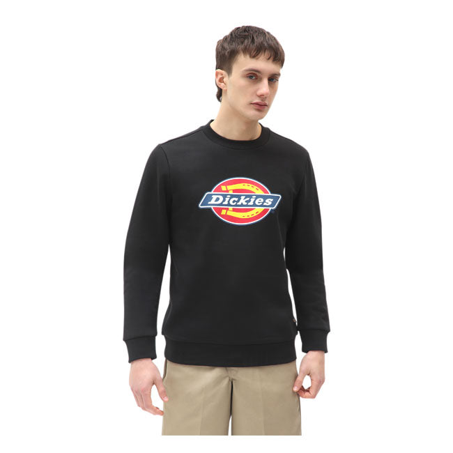 Dickies Icon Logo Sweatshirt Black - FREE UK Shipping, FREE 365 Day Returns | Moto Central