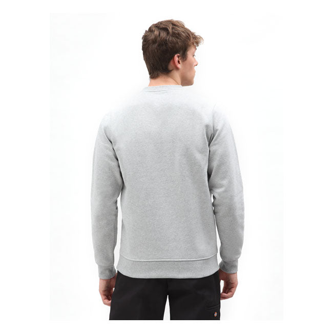 Dickies Icon Logo Sweatshirt Grey Melange - FREE UK Shipping, FREE 365 Day Returns | Moto Central