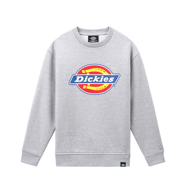 Dickies Icon Logo Sweatshirt Grey Melange - FREE UK Shipping, FREE 365 Day Returns | Moto Central