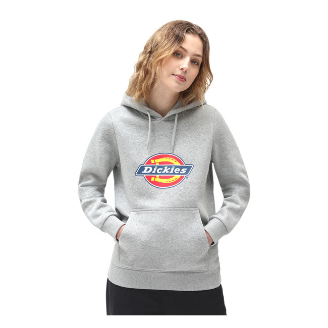 Dickies Icon Logo Ladies Hoodie Grey Melange