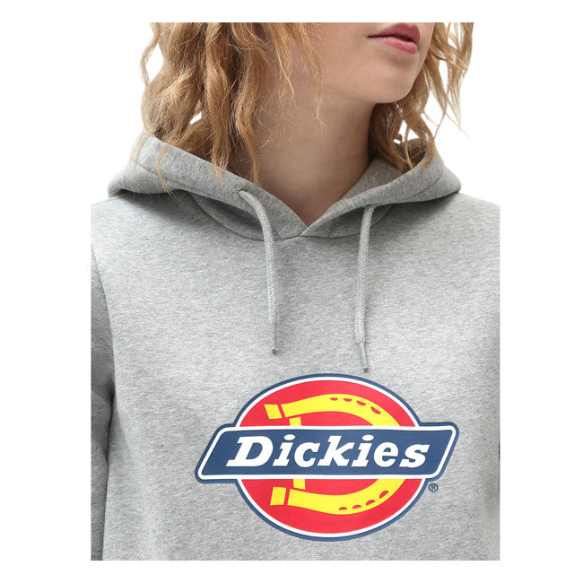 Dickies Icon Logo Ladies Hoodie Grey Melange