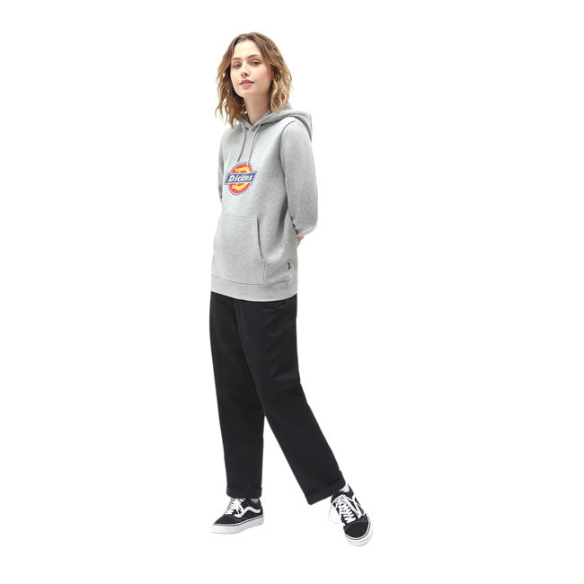 Dickies Icon Logo Ladies Hoodie Grey Melange