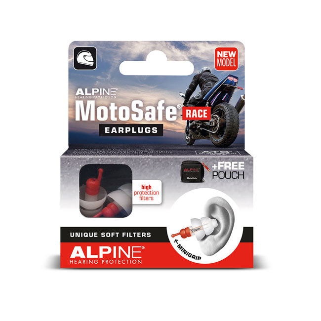 Alpine Motosafe Race Earplugs With Mini Grip