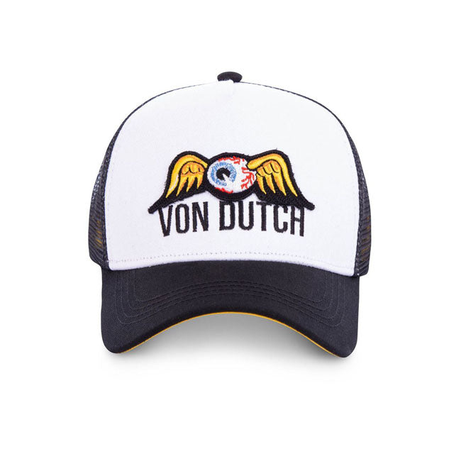 Von Dutch Eyes Cap Black / Yellow - FREE UK Shipping, FREE 365 Day Returns | Moto Central