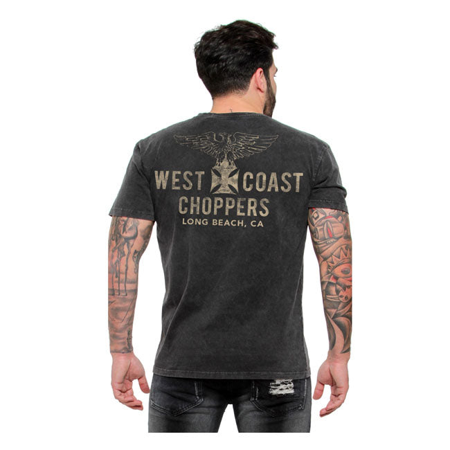 West Coast Choppers Eagle Vintage T-Shirt Black - FREE UK Shipping, FREE 365 Day Returns | Moto Central