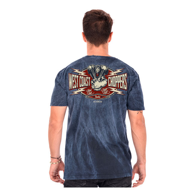 West Coast Choppers Spark Vintage T-Shirt Blue