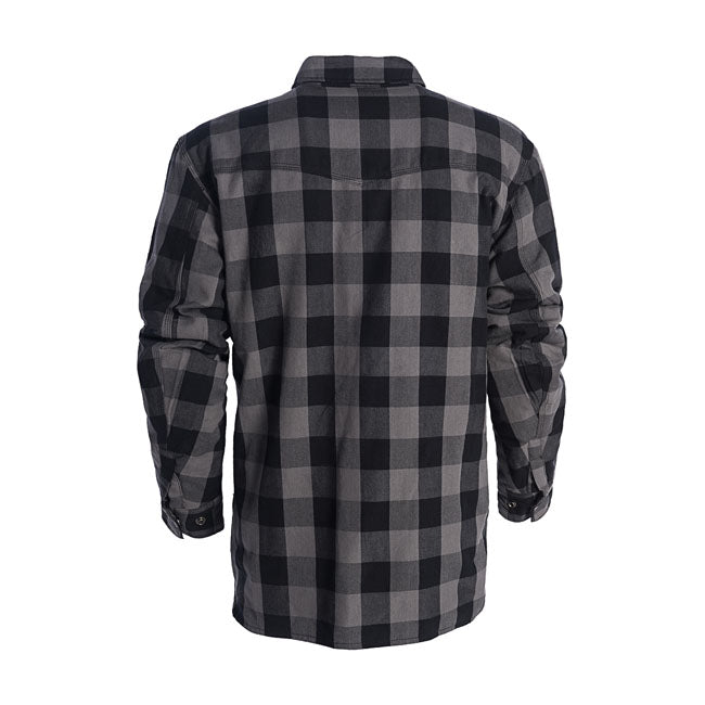 West Coast Choppers Dominator Riding Flannel Shirt Grey / Black CE Approved - FREE UK Shipping, FREE 365 Day Returns | Moto Central