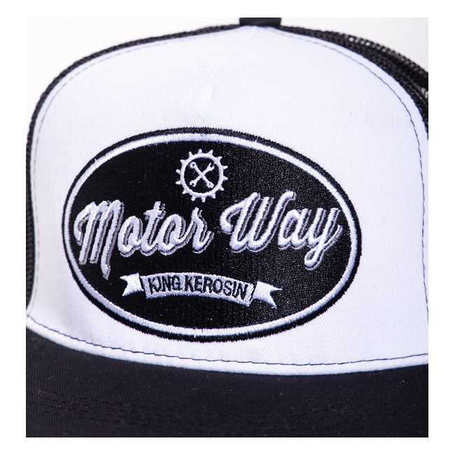 King Kerosin Motorway Snapback Cap Black / White