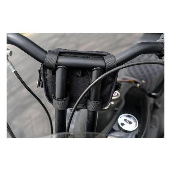 Burly Voyager Handlebar Bag Black Cordura - FREE UK Shipping, FREE 365 Day Returns | Moto Central