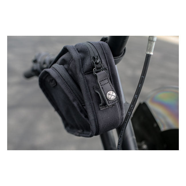 Burly Voyager Handlebar Bag Black Cordura - FREE UK Shipping, FREE 365 Day Returns | Moto Central