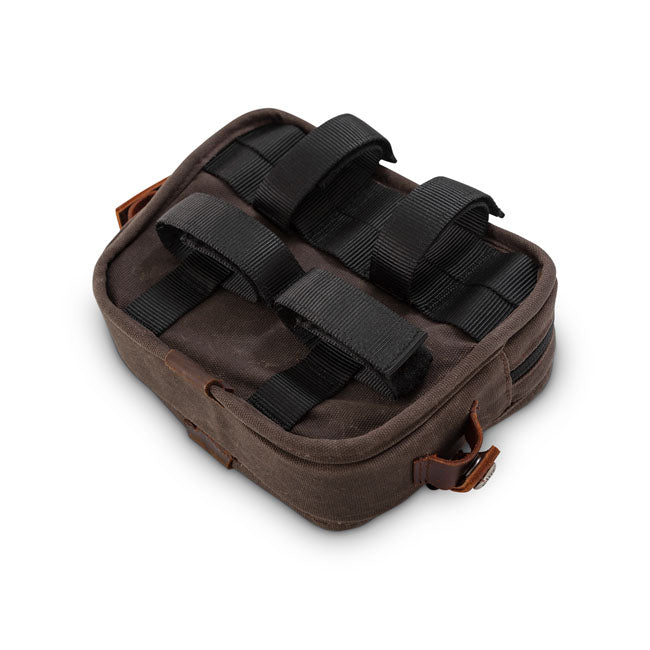 Burly Voyager Handlebar Bag Dark Oak Wet Waxed Canvas