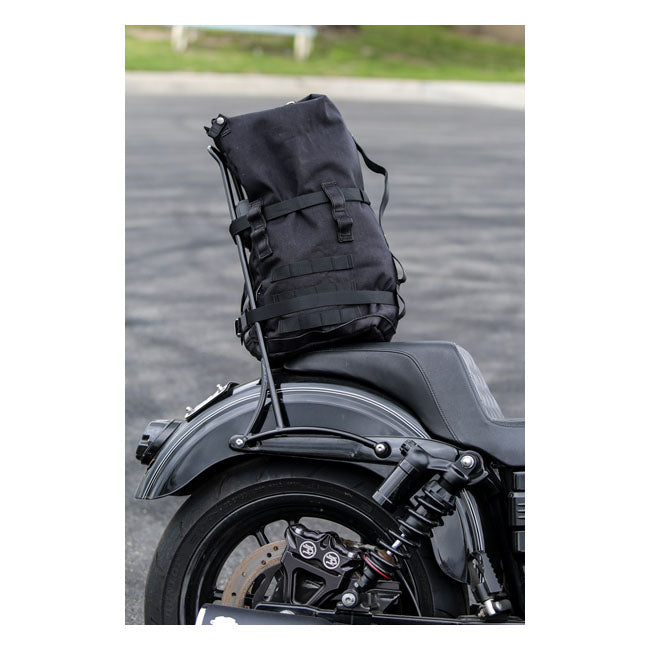 Burly Voyager Sissy Bar Backpack Black Cordura - FREE UK Shipping, FREE 365 Day Returns | Moto Central