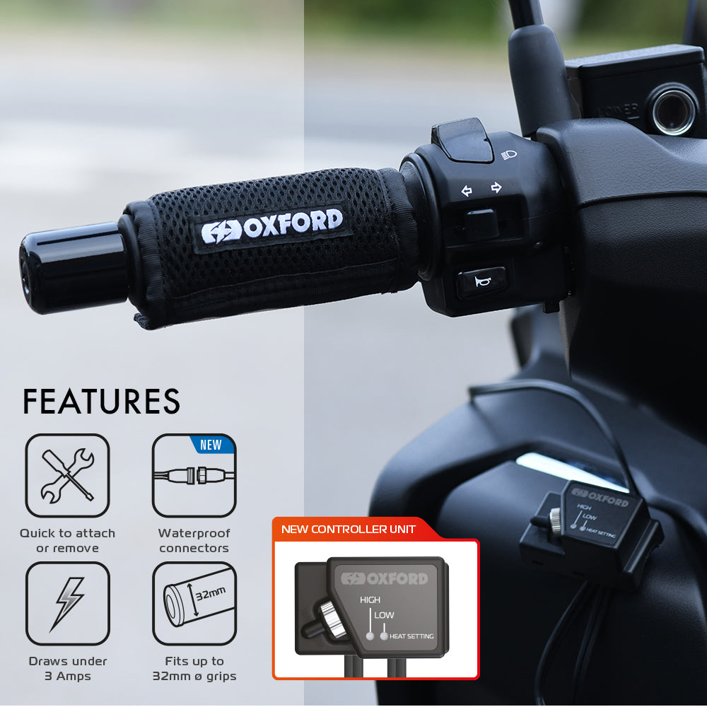 Oxford HotGrips Advanced Heated Overgrips Black