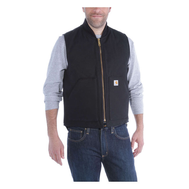 Carhartt Duck Vest Arctic Quilt Lined Black