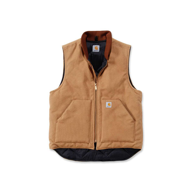 Carhartt Duck Vest Arctic Quilt Lined Carhartt Brown