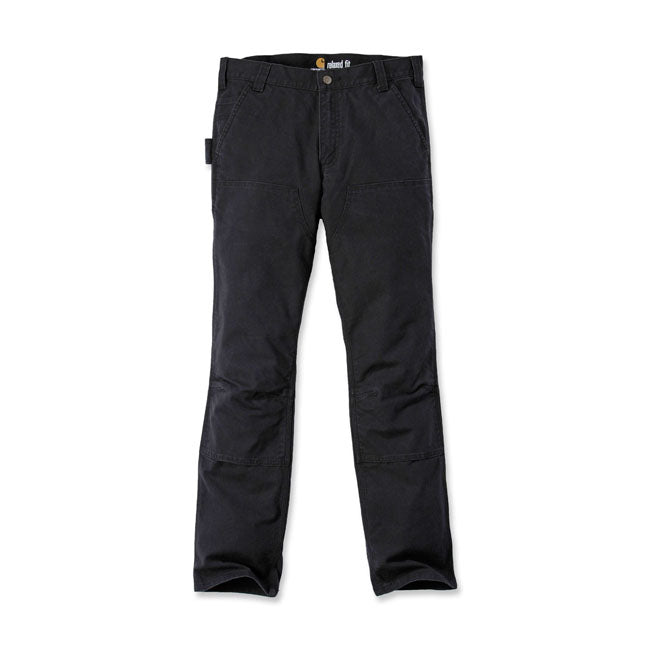 Carhartt Work Trouser Stretch Duck Double Front Black - FREE UK Shipping, FREE 365 Day Returns | Moto Central