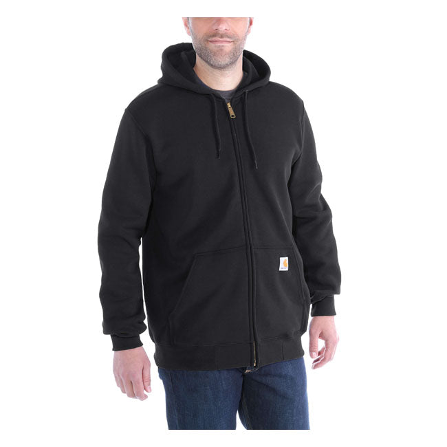 Carhartt Zip Hooded Sweatshirt Black - FREE UK Shipping, FREE 365 Day Returns | Moto Central